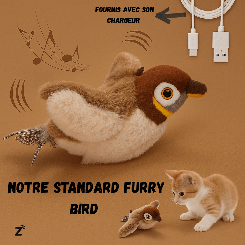 Furry Bird - Jouet interactif pour chats
